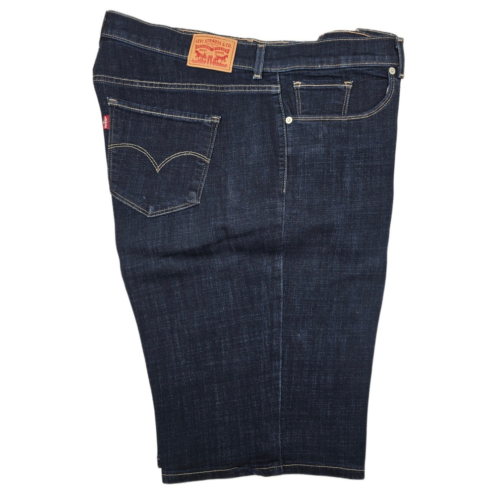 Levi's Classic Bermuda Denim Shorts Womens 33 Dark Wash Blue Jean‎ Stretch